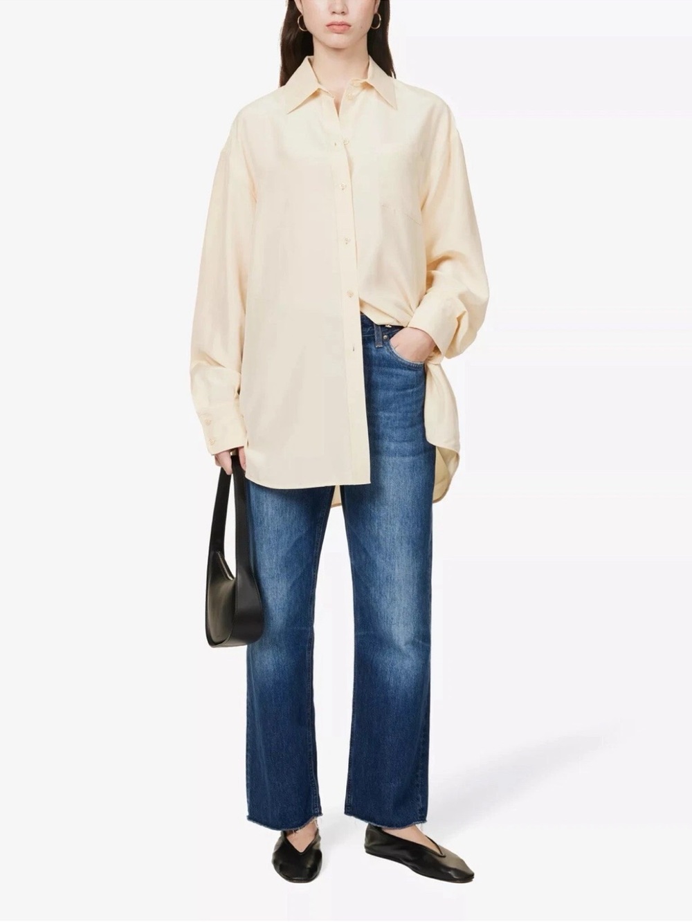 me+em Raw Hem Straight Leg Organic Cotton Jeans size 27